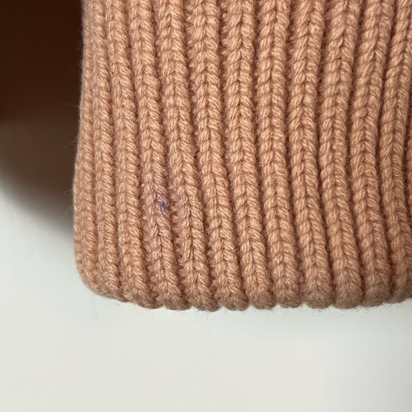 VICTORIA BECKHAM Pale Pink Oversized‎ Wool Funnel Neck Chunky Sweater Size M - Picture 12 of 12